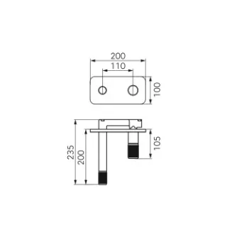 FDesign Ardesia bateria umywalkowa podtynkowa Rose Gold/Black Mat ARD-3PA-25