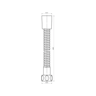 Omnires wąż prysznicowy, 125 cm, antracyt szczotkowany 022-XAT