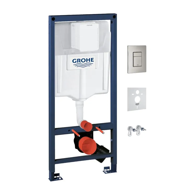 Omnires RAPID podtynkowy zestaw WC 4w1, nikiel szczotkowany, GROHE RAPIDSETNI