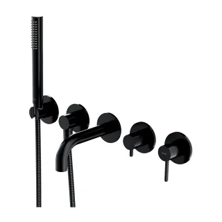 Omnires Y bateria wannowa 5-otworowa podtynkowa, czarny...