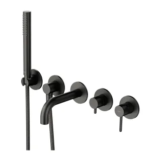 Omnires Y bateria wannowa 5-otworowa podtynkowa, grafit...