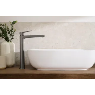 KFA Armatura MALAGA GUN METAL GREY bateria umywalkowa nablatowa 4522-712-61