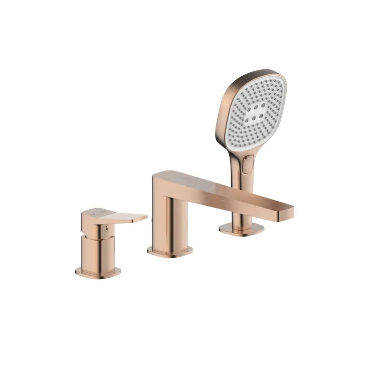 KFA Armatura MALAGA ROSE GOLD bateria wannowa 3-otworowa 4525-210-34