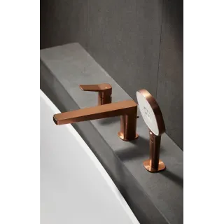 KFA Armatura MALAGA ROSE GOLD bateria wannowa 3-otworowa 4525-210-34