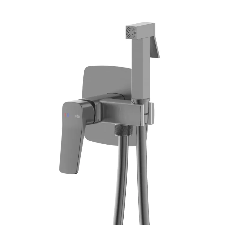 KFA Armatura MALAGA GUN METAL GREY bateria bidetowa podtynkowa 4529-512-61