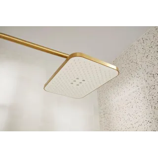 KFA Armatura MALAGA BRUSHED LIGHT GOLD deszczownia z baterią termostatyczną 5756-910-31