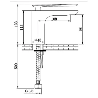 Kohlman Expeirience bateria umywalkowa złoto szczotkowane QB100EGDB