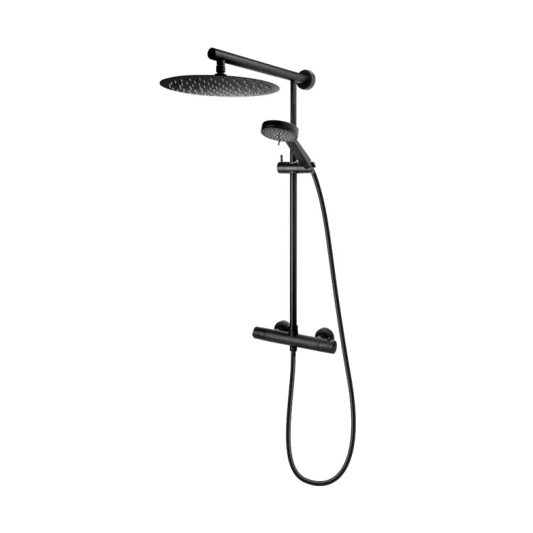 FDesign Anima Zestaw prysznicowy z deszczownią Czarny