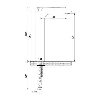 Kohlman Experience Bateria umywalkowa wysoka czarna QB170EB