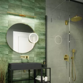 Deante Arnika Bateria umywalkowa podtynkowa Złota