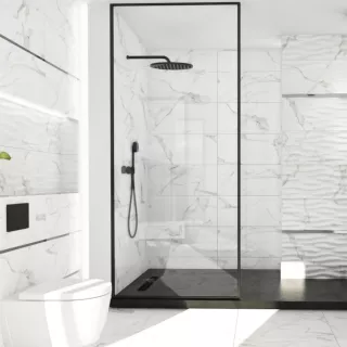 Ego Płytka ścienno-podłogowa Atlanta Carrara White 60x120 cm Połysk (2,16)