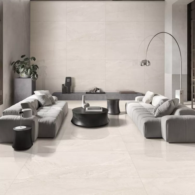 Egen Homes Ivory 60x120 cm płytka gresowa jasnobeżowy kamień połysk ...