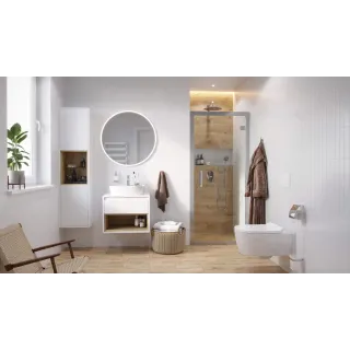 Excellent Doto D 54 miska WC 54 cm wisząca bezrantowa z deską wolnoopadającą, biały połysk CEEX.1404.545.WH