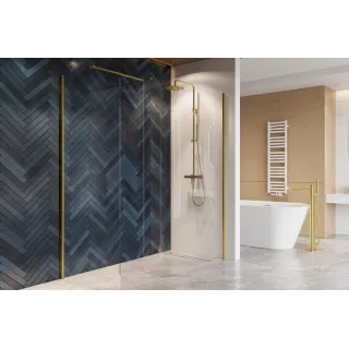 Excellent Vidoq wspornik kabiny walk-in 120 cm do docięcia, złoty połysk KAEX.1599.1200.GL