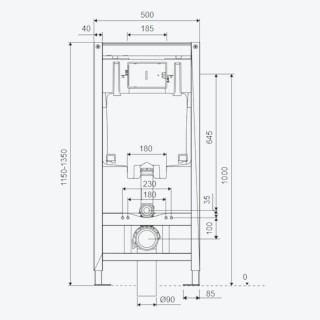 Excellent Shiro 2.0 Stelaż podtynkowy do miski WC INEX.SH2.1110.500