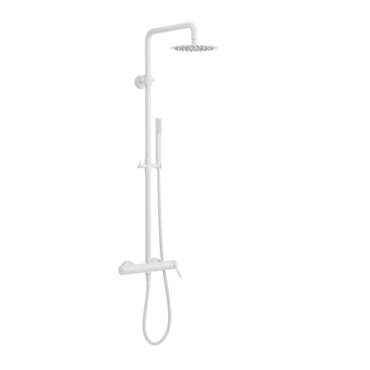 Excellent PI zestaw prysznicowy ścienny z deszczownicą 20 cm, biały mat AREX.1281WH