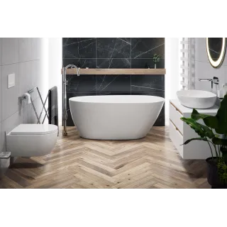 Excellent Olia 2.0 wanna owalna 160x75 cm wolnostojąca, biały połysk WAEX.OLI2.16WH