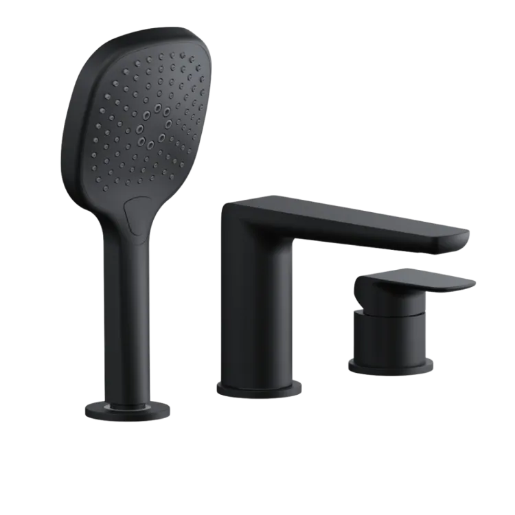 Excellent Clever 2.0 bateria wannowa 3 otworowa, czarny soft AREX.4134BS Excellent Clever 2.0 bateria wannowa 3 otworowa, czarny soft AREX.4134BS