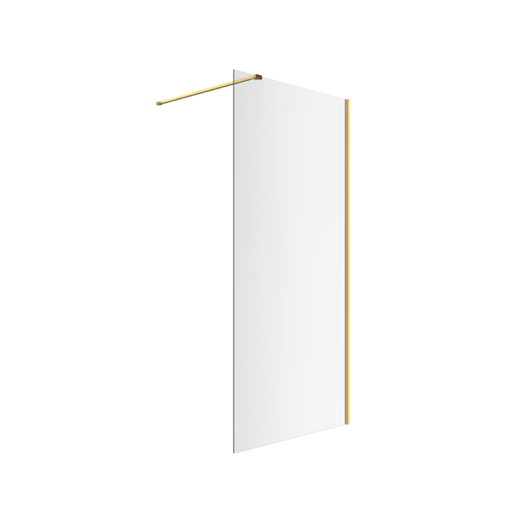 Excellent Vidoq walk-in ścianka prysznicowa prosta 100x200 cm, powłoka Clean Control, złoty szczotkowany KAEX.1506.1000.LP.GB