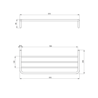 Deante Silia Półka żeberkowa Złota ADI_Z531