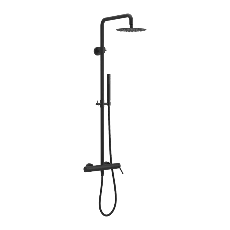 Excellent PI zestaw prysznicowy ścienny z deszczownicą 20 cm, czarny mat AREX.1281BL Excellent PI zestaw prysznicowy ścienny z deszczownicą 20 cm, czarny mat AREX.1281BL