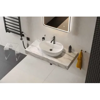 Excellent Korek klik-klak umywalkowo-bidetowy, metalowy, grafit szczotkowany ARIN.1485.01AB