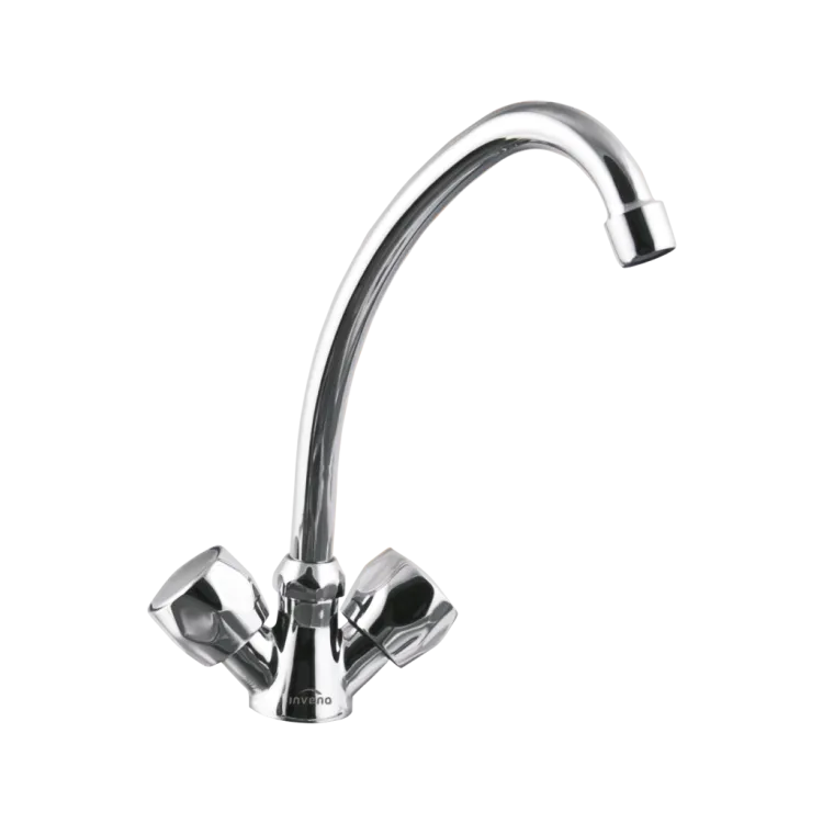 Invena Bateria umywalkowo-zlewkozmywakowa Modena chrom BU-11-F0S-L