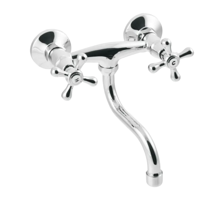 Invena Bateria umywalkowo-zlewkozmywakowa Roma chrom BC-22-00S-L