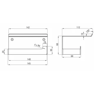 Deante Mokko Uchwyt ścienny na papier z półką czarny mat ADM N221