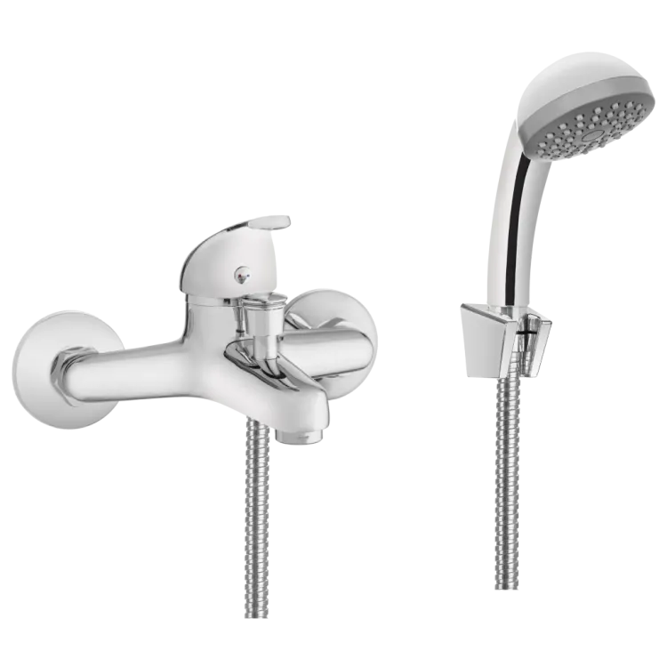 Invena Bateria wannowa z zestawem natryskowym Perea chrom BW-05-001-Q Invena Bateria wannowa z zestawem natryskowym Perea chrom BW-05-001-Q