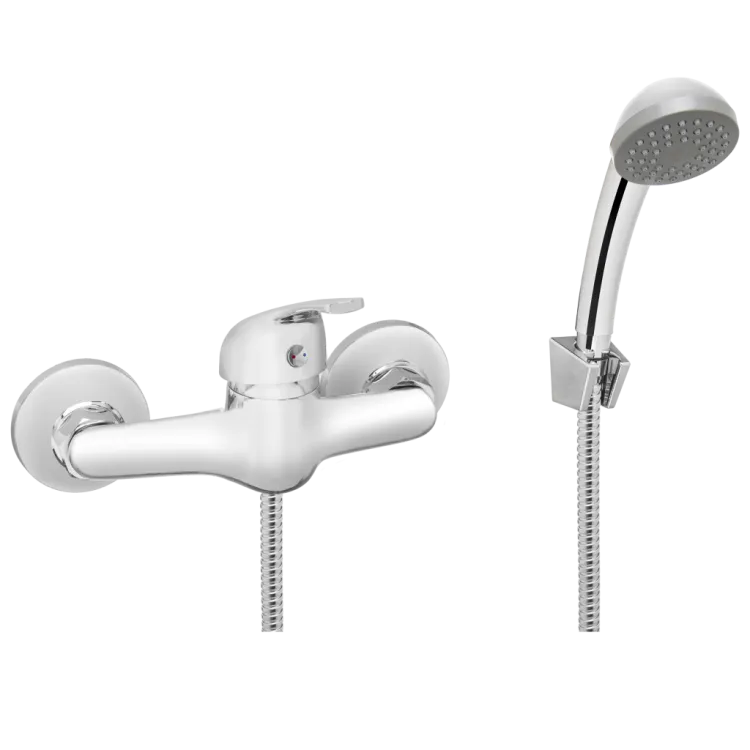 Invena Bateria natryskowa z zestawem natryskowyn Mitris chrom BN-79-KPL-Q