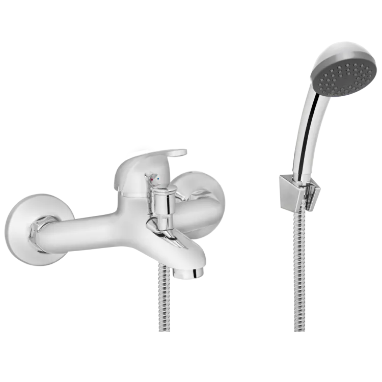 Invena Bateria wannowa z zestawem natryskowym Mitris chrom BW-79-KPL-Q