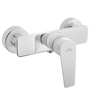 Invena Bateria natryskowa Dokos biały/chrom BN-19-002-V