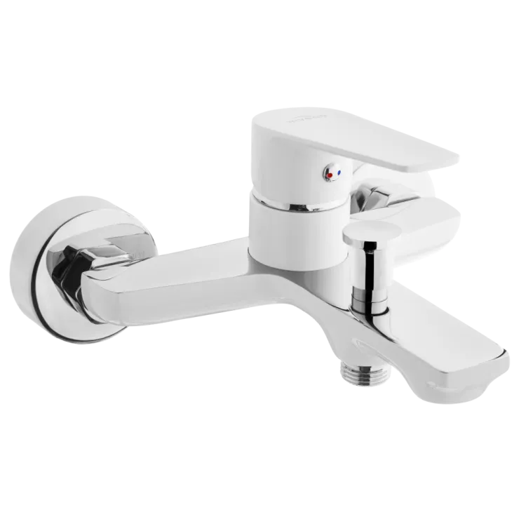 Invena Bateria wannowa Dokos biały/chrom BW-19-002-V