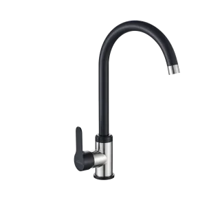 Invena Bateria zlewozmywakowa Iron czarny/inox BZ-53-L04-L