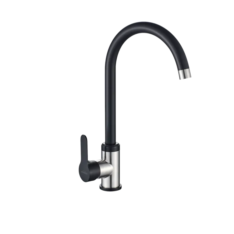 Invena Bateria zlewozmywakowa Iron czarny/inox BZ-53-L04-L Invena Bateria zlewozmywakowa Iron czarny/inox BZ-53-L04-L