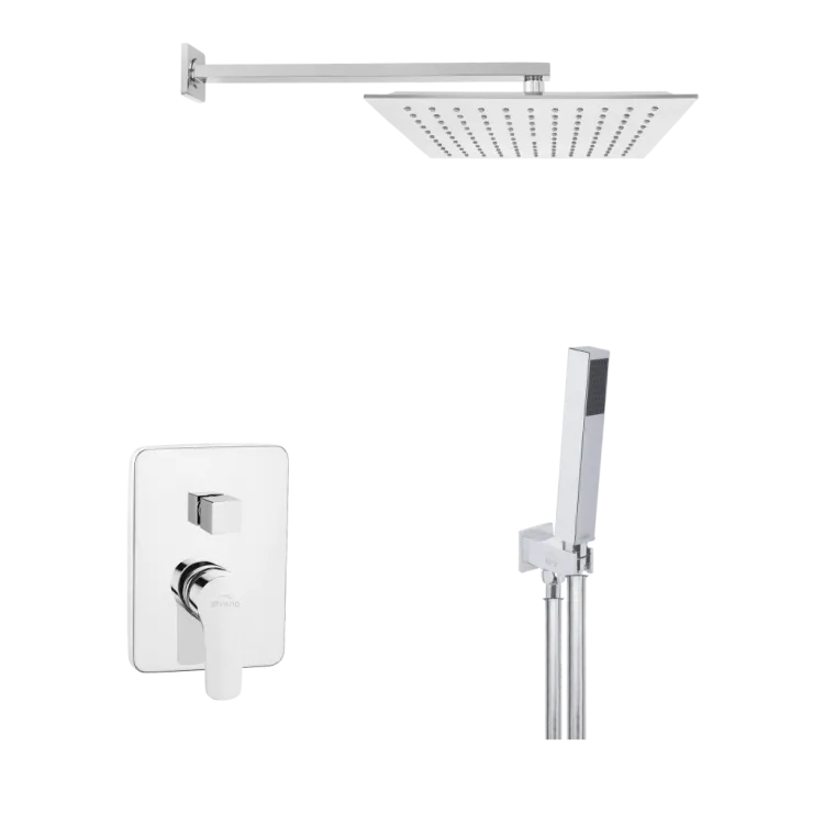 Invena ZESTAW PODTYNKOWY Z BATERIĄ PODTYNKOWĄ 2-FUNKYJNĄ VERSO, ROZETA KWADRA BS-82-0K2-A Invena ZESTAW PODTYNKOWY Z BATERIĄ PODTYNKOWĄ 2-FUNKYJNĄ VERSO, ROZETA KWADRA BS-82-0K2-A