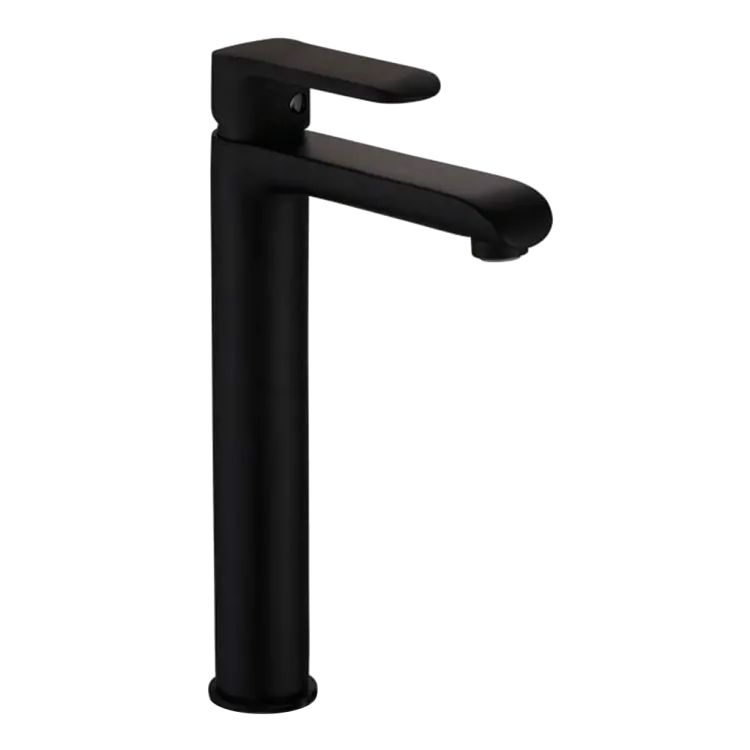 Invena Wysoka bateria umywalkowa Siros czarna BU-90-W04-A