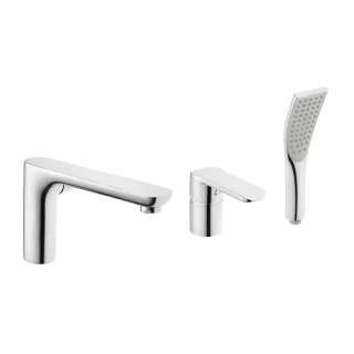 Invena Bateria wannowa 3-otworowa Siros chrom BW-90-S01-A