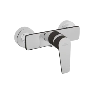 Invena Bateria natryskowa Dokos czarny/chrom BN-19-004-V