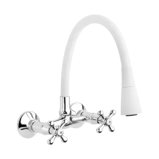 Invena Bateria zlewozmywakowa Roma biała BC-24-E2S-L