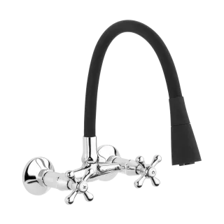 Invena Bateria zlewozmywakowa Roma czarna BC-24-E4S-L