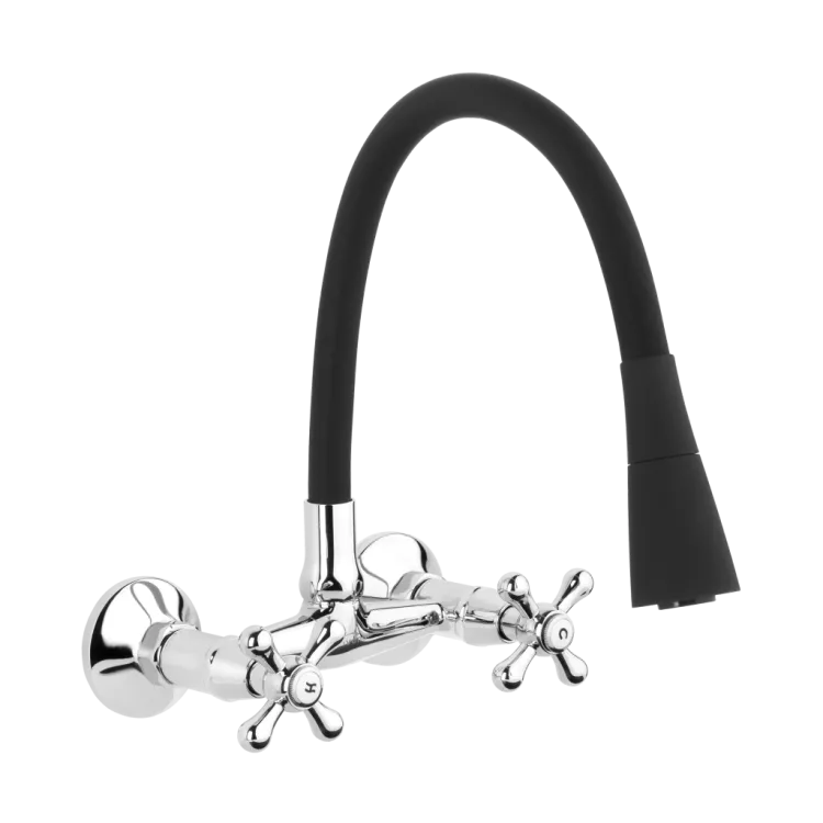 Invena Bateria zlewozmywakowa Roma czarna BC-24-E4S-L Invena Bateria zlewozmywakowa Roma czarna BC-24-E4S-L