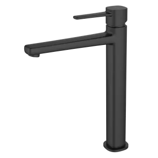 Invena Wysoka bateria umywalkowa Glamour czarna BU-02-W04-V