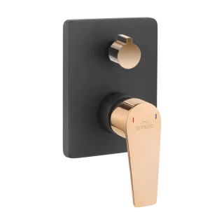 Invena Bateria podtynkowa 2-funkcyjna Midnight BP-35-002-V