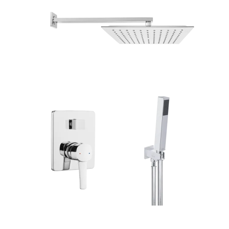Invena Zestaw podtynkowa z baterią podtynkową 2-funkcyjną Glamour chrom BS-02-0K1-V Invena Zestaw podtynkowa z baterią podtynkową 2-funkcyjną Glamour chrom BS-02-0K1-V