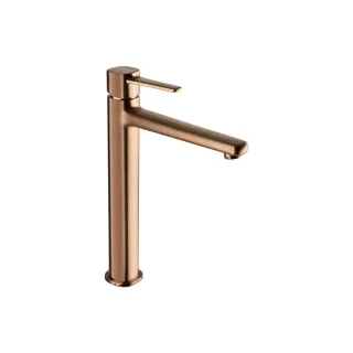Invena Wysoka bateria umywalkowa Glamour miedź BU-02-W14-V