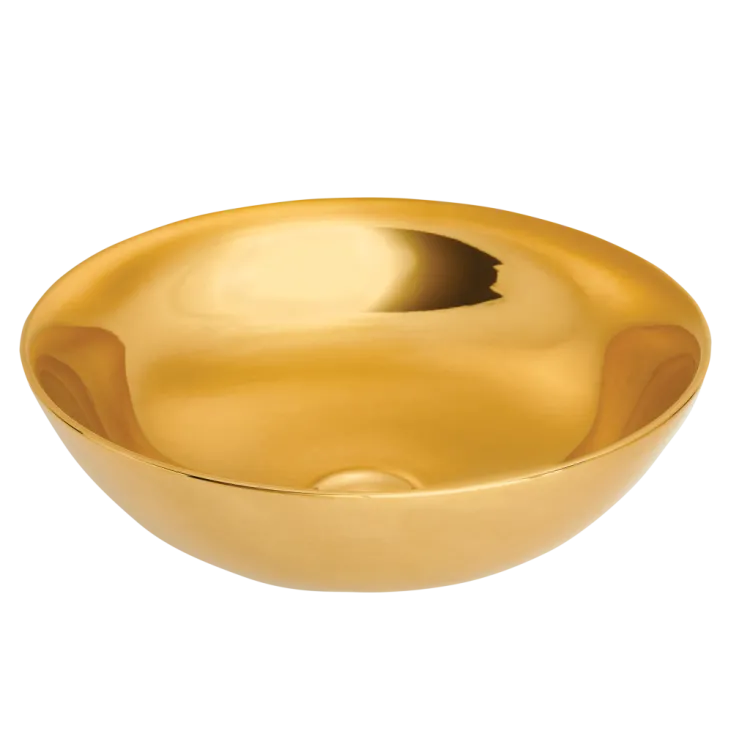 Invena Umywalka nablatowa TINOS złoty CE-43-009-C