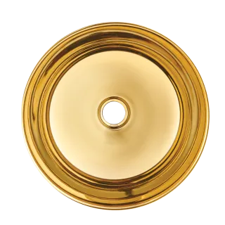 Invena Umywalka nablatowa TINOS czarno/złoty połysk CE-43-027-C
