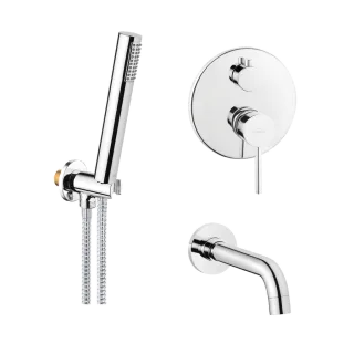 Invena Zestaw wannowy podtynkowy DAFNI chrom BS-88-W01-A